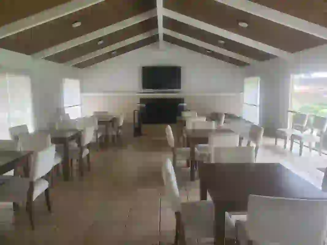 Clubhouse interior with fireplace at Mariners Green 2